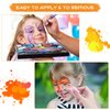 Face Body Paint Kit for Kids, 18 Colors Face Painting Kits, Halloween Easter Professional Makeup Kit with Tattoo Stickers, Template, Hair Clip, Brush, Cotton Pad for Party, Cosplay, Performances