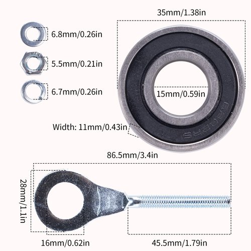 MRELC Mini Bike Front Rear Wheel Bearing Set fit for Coleman CT200U BT200X CT200U-EX Baja Warrior Heat Massimo MB165 MB200 196cc 200cc 6.5hp Powersports 6202RS Mini Bike Parts