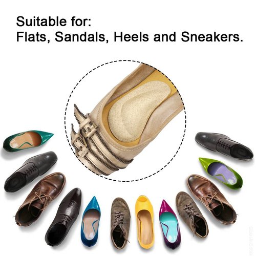 Dr. Foot's Arch Support Insoles for Flat Feet, Plantar Fasciitis, Relieve Pain for Women and Men - 2pairs (Beige)