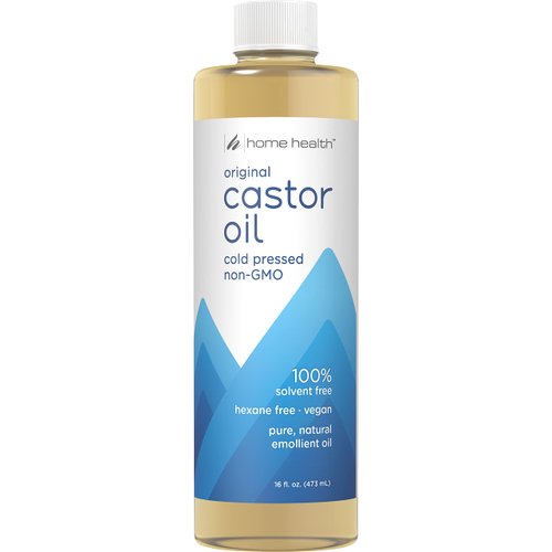 Home Health Original Castor Oil - 16 Fl Oz - Promotes Healthy Hair & Skin, Natural Skin Moisturizer - Pure, Cold Pressed, Non-GMO, Hexane-Free, Solvent-Free, Paraben-Free, Vegan