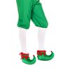 SATINIOR Christmas Santa Elf Shoes and Hat Christmas Red and Green Costume Accessory Set(28 cm/ 11 Inch,Bright Color)