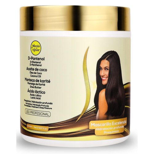 Hair Mask Excellence Deep Moisturizing D-Panthenol Coconut Oil Shea Butter for All Hair Types Vegan Hair Products (17 fl.oz / 500 gr)