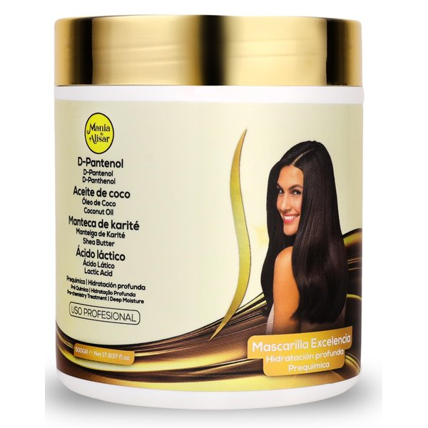 Hair Mask Excellence Deep Moisturizing D-Panthenol Coconut Oil Shea Butter for All Hair Types Vegan Hair Products (17 fl.oz / 500 gr)