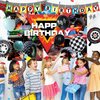 Monster Big Truck Machine Jame Birthday Decorations Set Including Backdrop, Balloon Garland, Banner, Tablecloth, Cake Topper