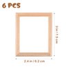 Exceart 6Pcs 1/12 Wood Dollhouse Furniture Unfinished Mini Photo Frame Artificial Miniature Scene Model DIY Wall Art Painting Toys for Nursery Room Photo Props