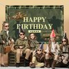 Camo Happy Birthday Backdrop Banner Army Military Camouflage Theme Background Decor for Veterans Soliders Men Boys Birthday Party Favors Decorations Supplies 72x43in-BECKTEN