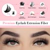 DIY Lash Extensions Fluffy Lash Clusters 60D+80D Individual Lashes 320pcs Cluster Eyelash Extensions 9-16MM DIY Lash Extension D Curl Mink False Eyelashes Clusters