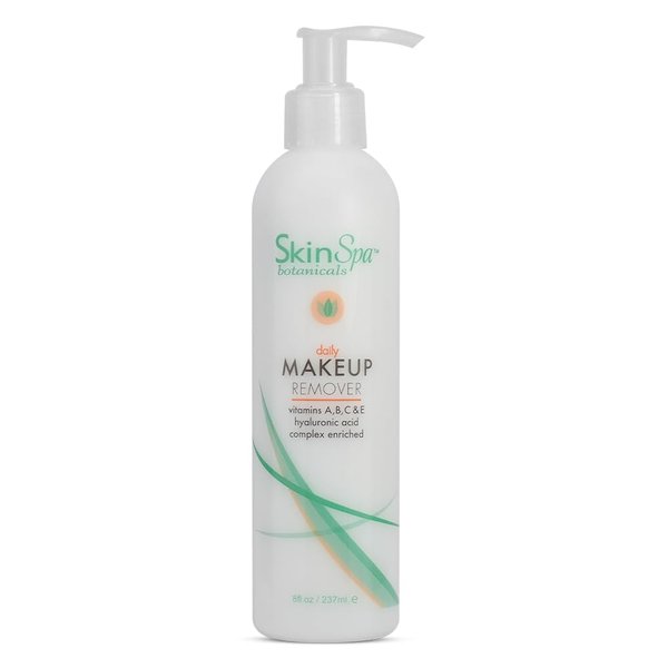SKIN SPA Gentle Makeup Cleanser, 8 Oz. - Facial Lotion for Sensitive Skin Care Hydration Boost - Enriched with Hyaluronic Acid, Vitamins A, B, C & E