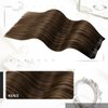 Moresoo Clip in Hair Extensions for Women Darkest Brown Mixed with Chestnut Brown Balayage Human Hair Clip Ins 18Inch Hair Extensions for Women Clip in Brown 7pcs 120G