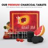 MEKER Quick Light Charcoal Briquettes, Charcoal Disk Lights, 33 mm Nature Coal Disks, Instant Fire Coal Tablet, Charcoal Burner (100Pcs)