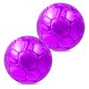 DLUGOPIS 2 Pcs Sparkling Purple Size 2 Toddler Soccer Ball Kids Soccer Ball Mini Soccer Ball Age 3-8 Indoor Soccer Ball Small Soccer Ball for Practice Grass Yard Toy Boys Girls Gift Outdoor Sport