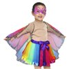 D.Q.Z Kids Monarch Butterfly Wings for Littles Girls Halloween Dress Up Costumes for Play Fairy Princess Party Favors (Rainbow 1)