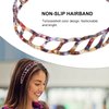 Hair Accessories Brown Tortoiseshell Headband French Toothed Thin Hair Band Celluloid Acetate Comb Headdress for Women Girls Anti Slip Hair Hoops Style 2 Makeup Headband