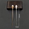 Pokinge 2Pcs Vintage Pearl Metal Hair Stick Elegant Chignon Hairpin Classic Imitation Pearls Hairpin Chinese Updo Hair Stick Women Headwear For Girl
