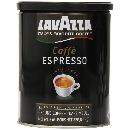 Lavazza Caffe Espresso Ground Coffee, 8-Ounce Cans (Pack of 3)