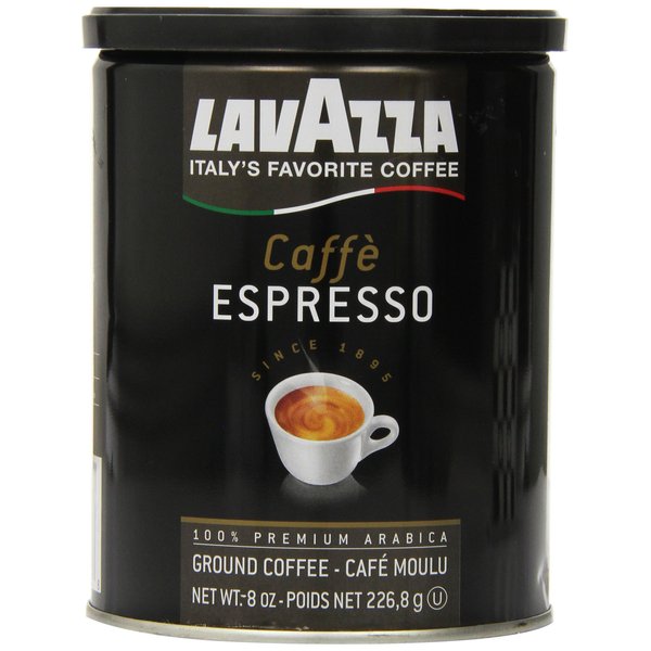 Lavazza Caffe Espresso Ground Coffee, 8-Ounce Cans (Pack of 3)