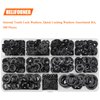 HELIFOUNER 360 Pieces 9 Sizes Internal Tooth Star Lock Washers, Quick Speed Locking Washers, Push Nuts, Speed Clips Retaining Clips Fasteners Assortment Kit