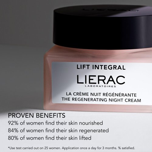 Lierac|Lift Integral Firming Night Cream with Hyaluronic Acid - Face Moisturizer for Women, Reduces Appearance of Wrinkles, Creme de Nuit with Natural Ingredients, Hydrating Night Cream|50 ml