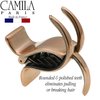 Camila Paris CP2417 French Hair Clip for Women, Burgundy 3 Teeth Ponytail Holder, Girls Hair Claw Clips Jaw Fashion Durable Styling Hair Accessories for Women, Strong Hold No Slip Grip, Made in France