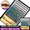 Dedila Pro Grafting Mixed 10-12-14mm.12-14-16mm/11-13-15mm/16-18-20mm 20Roots Natural Long Individula False Eyelashes Cluster Thickness 0.07mm D Curl Volume Eye Lashes (11-13-15mm)