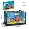 Fish Tank Building Block Set Compatible with Lego Sets for Adults and Kids Lighting Aquarium Building Block Toys for Boys Girls Age 8-14 Including Ocean Jellyfish, Fish, Corals, Crab 725pcs