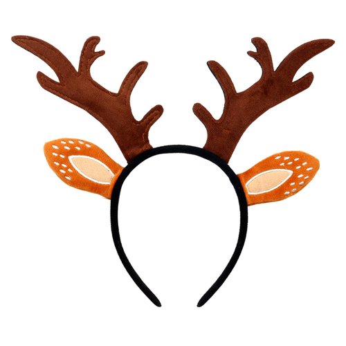 Totelux Christmas Reindeer Antlers Headband Brown Deer Ears Hair Band for Women Holiday Party Supplies Hair Accessories