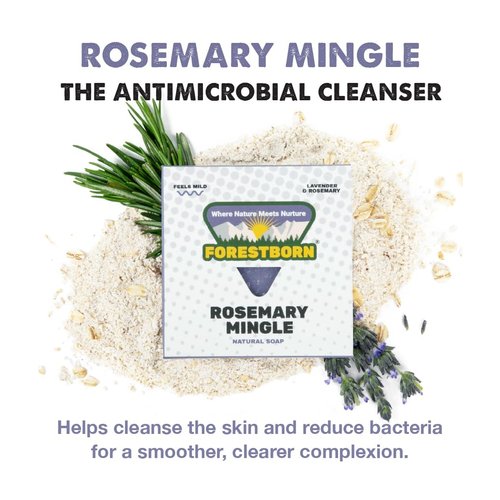 FORESTBORN All Natural, Premium Quality Bar Soap with Mild Texture, 5 oz, Rosemary Mingle - Nurturing Nature and Nourishing Lives