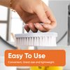 Superio Nail Brush for Cleaning Fingernails, Nail Scrubber Brush, Toe Foot Hands Fingernail Brush Cleaner- Small Scrub Brush- All-Purpose Stiff Cleaning Brush for Home, Kitchen, Work, (2, White)