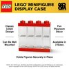 Room Copenhagen LEGO Minifigure Display Case, Stackable Storage Container for Collectible Figurines, 4 Stud, Bright Red