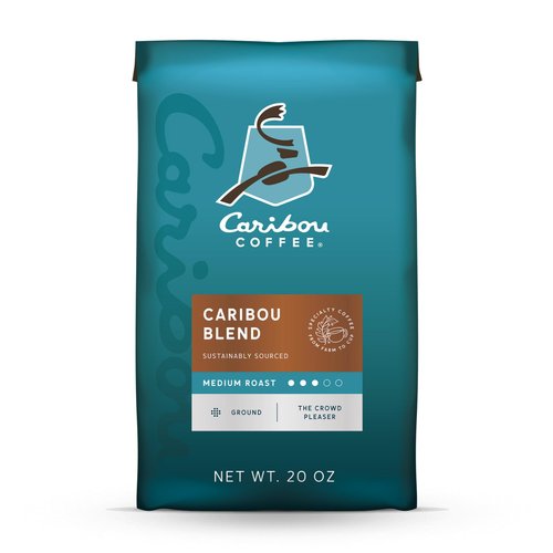 Caribou Coffee, Medium Roast Ground Coffee - Caribou Blend 20 Ounce Bag - Packaging May Vary