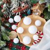 Wironlst Christmas Ball Ornaments - 30pcs Shatterproof Plastic Christmas Ornaments Hanging Ball Decorations for Xmas Tree, Holiday, Wedding, Party (Multi-Size, White)