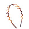 2pcs YAFIYG Zigzag Headband Plastic Wavy Tooth Sharks Tooth Hair Comb Headband for Women's Girls Men Hair Accessory(1 Black Color+1 brown)
