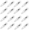 Q-YO Women 2" Ribbon Wrapped Snap Clips, Barrettes (50pc 2"- White)
