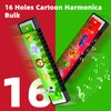 15Pcs Harmonica for Kids 16 Holes Musical Instrument, Return Gift Cartoon Double Row Harmonica Bulk Toy for Kids Party Favors Goodie Bags Stuffers & Operation Christmas Child Items