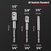 Katerk Socket Adapter Set Cool Stuff Gadgets, 10 Pack Impact Driver Socket Adapter for Automotive DIY, Stocking Stuffers for Men 1/4 to 3/8 Socket Adapter, Electric Tools For Men