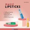 Bissú 7-Piece Magic Lipstick Kit - Shea Butter & Coconut Oil | Buildable Color, Natural Ingredients, Cranberry