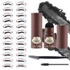 BowJian Eyebrow Stamp Stencil Kit Brow Stamp Kit with 24 Reusable Eyebrow Stencils Eyebrow Shaper Waterproof Eyebrow Pomade Eyebrow Stencil Kit Eye Brow Stencil Kits Eyebrow Makeup(Black Eyebrow Kit)