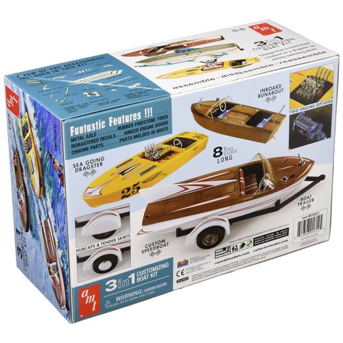 AMT Customizing Boat (3-in-1) 1:25 Scale Model Kit