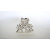 Generic Small mini light silver metal leaf hair claw clip