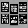 Homanga Motivational Wall Art Posters, Positive Office Decor Art Prints, Set of 6, Inspirational Quote Wall Art for Teens Living Room Office Classroom College Decoration, Canvas Posters 8x10 Inch