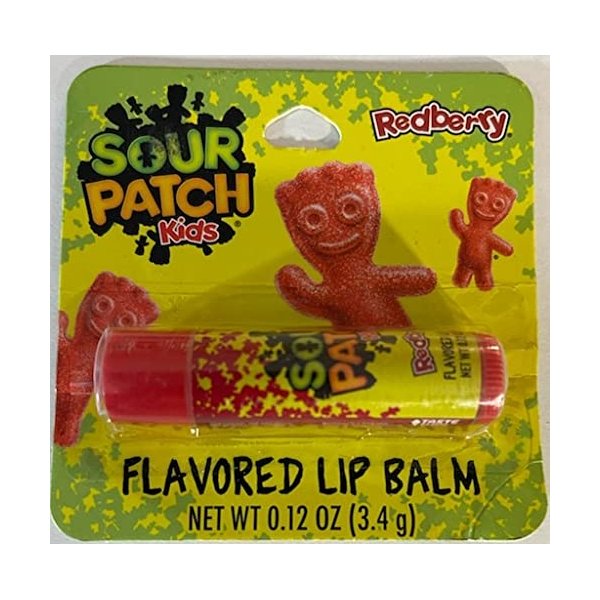 Sour Patch Kids Redberry Flavored Lip Balm 0.12 Oz (3.4 g)