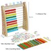 AISHUN Abacus Toys for Kids, Math Toy with Number Cards 1-100 Counting Sticks,Ruler,Alphabets,Colorful Educational Learning Toys for Homeschool Supplies,Counting Skills, for 3+ Years Old