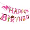 Cowgirl Themed Party Decorations Cowgirl Happy Birthday Banner, Western Cowboy Party Cowgirl Birthday Banner for Horse Birthday Party, Baby Shower, Western Cowgirl Birthday Party Supplies