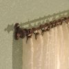 iLAND Miniature Dollhouse Accessories on 1/12 Scale, Dollhouse Decor of Mini Curtain Rods, with Antique Crown Finial (Premium Bronze)