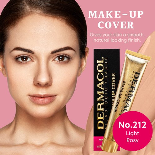 Dermacol - Full Coverage Foundation, Liquid Makeup Matte Foundation with SPF 30, Waterproof Foundation for Oily Skin, Acne, & Under Eye Bags, Long-Lasting Makeup Products, 30g, Shade 212