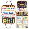 Freebear Busy Board Toddler Travel Toys Sensory Toys for Toddlers 1 2 3 4, Montessori Learning Toys for Toddlers Activities Board, Educational Toys for 3 4 Year Old Boys Girls Gift, Classic