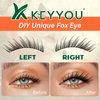 Lash Extension Kit KEYYOU Fox Family Lash Clusters Eyelash Extension Kit with Lash Bond and Seal,Tweezers,Remover and Brush for Fluffy DIY lash extension kit（HX02）