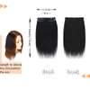 MY-LADY 2PCS Invisible Clip in Mini Hair Extensions for Short Hair Wiglets Hairpieces for Thinning Hair 6 Inch Natural Black Short Extension Hair Clips Real Hair