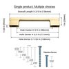 Goo-Ki 6 Pack 3-3/4 in（96mm） or 5 in (128mm) Hole Center Cabinet Pulls Light Brushed Brass Zinc Alloy Kitchen Drawer Pulls Drawer Handles,Cabinet Hardware 1816-BS-96