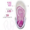 Comfort Zone Tri-Balance Gel Orthotic Insoles for Women, 3/4 Length Inserts for Women’s Shoe Sizes 6-10, 1 Pair, Pink and White